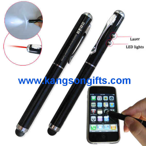 capactive touch screen pen offer capacitive touch panel stylus pen for iphone and ipad, 3 in 1 capacitive touch laser pen with led torch